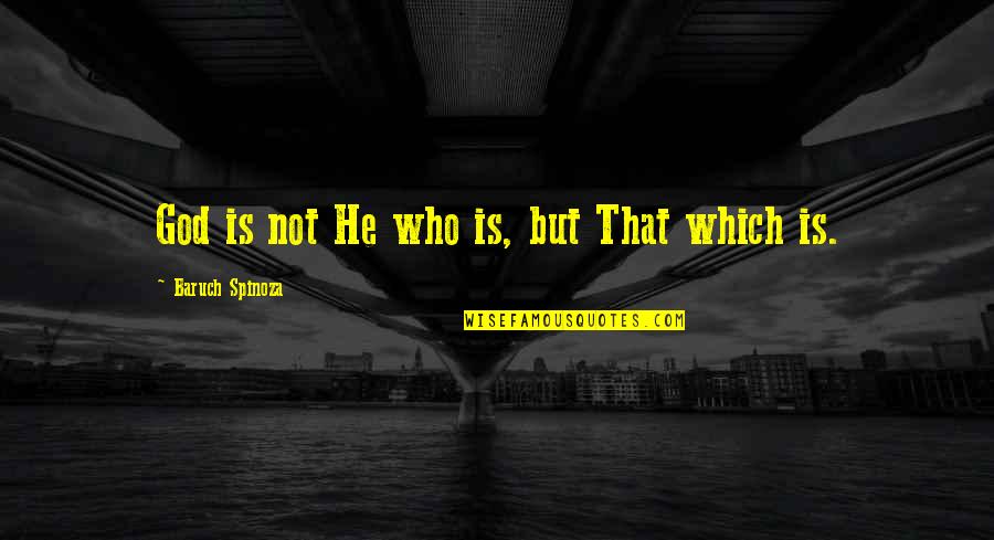 Bon Vivant Vichyssoise Quotes By Baruch Spinoza: God is not He who is, but That Bon Vivant Vichyssoise Quotes By Baruch Spinoza: God is not He who is, but That