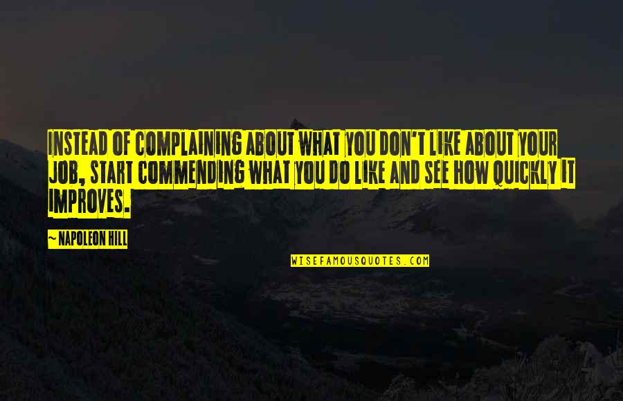Bonanova Subastas Quotes By Napoleon Hill: Instead of complaining about what you don't like