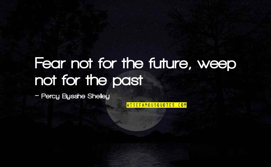 Bonded And Insured Quotes By Percy Bysshe Shelley: Fear not for the future, weep not for