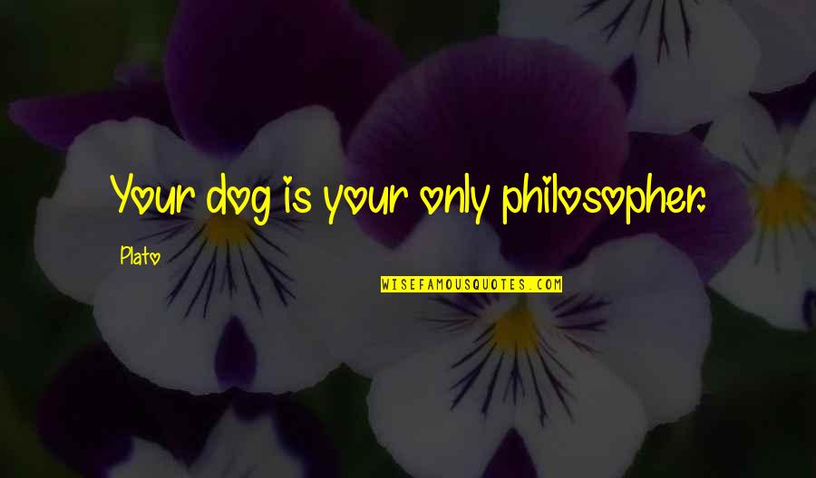 Bonding With Mother Quotes By Plato: Your dog is your only philosopher.