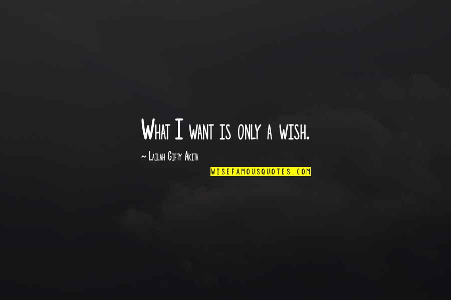 Bonechi Book Quotes By Lailah Gifty Akita: What I want is only a wish.