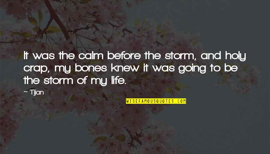 Bones And Life Quotes By Tijan: It was the calm before the storm, and