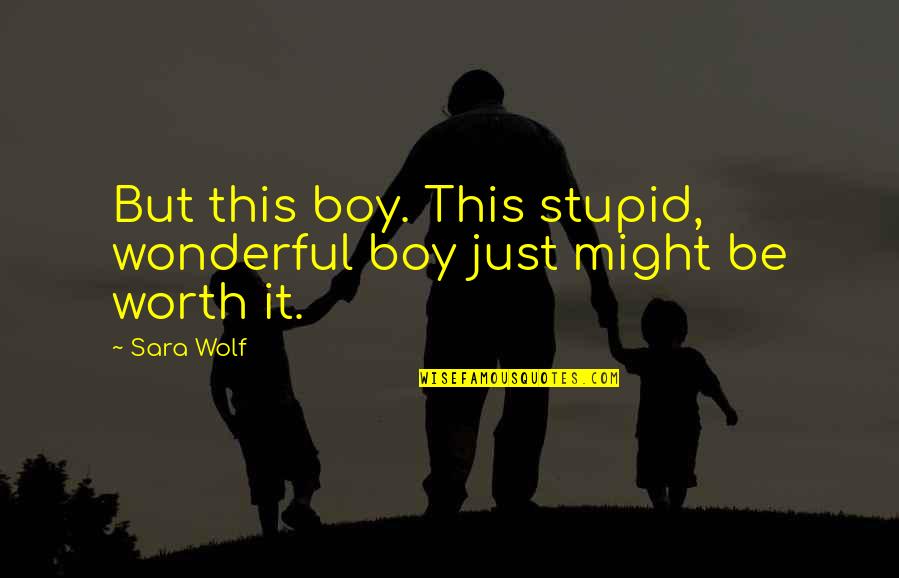 Bones Season 1 Quotes By Sara Wolf: But this boy. This stupid, wonderful boy just