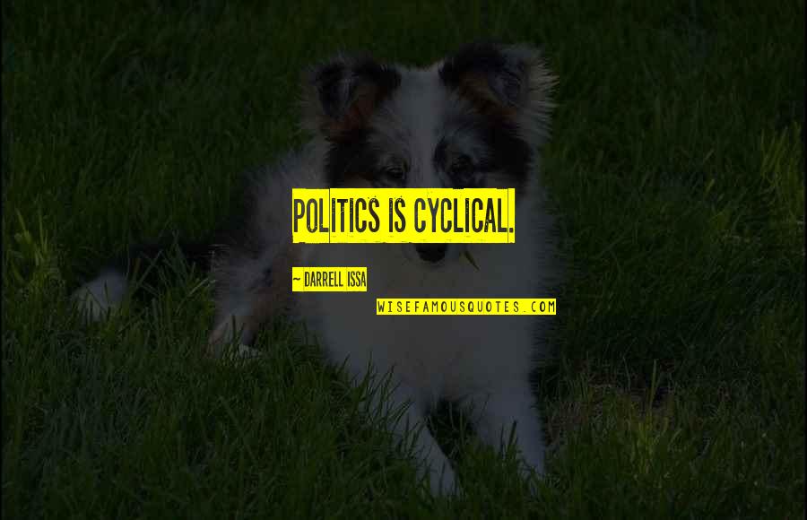 Bongos Sportfishing Quotes By Darrell Issa: Politics is cyclical.