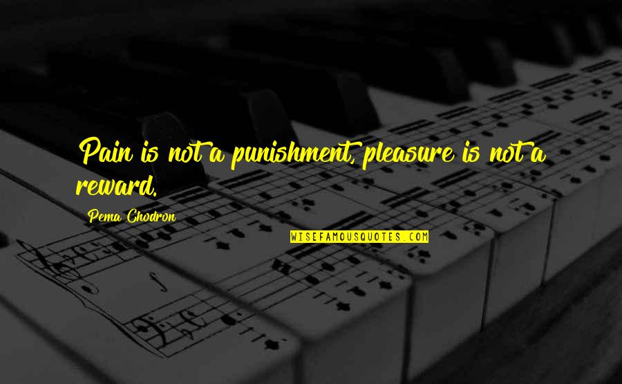 Bonnes And Associates Quotes By Pema Chodron: Pain is not a punishment, pleasure is not