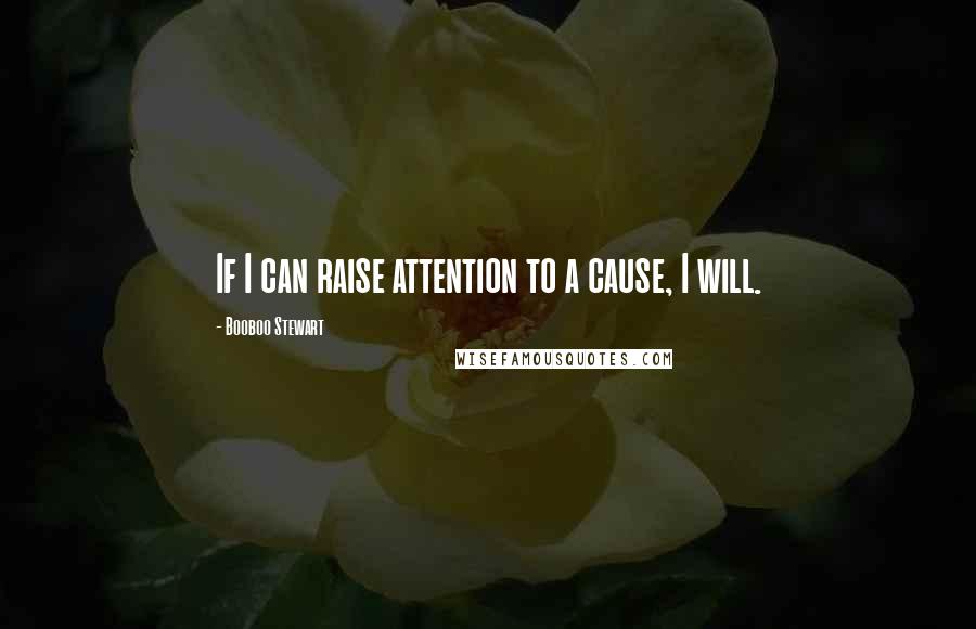 Booboo Stewart quotes: If I can raise attention to a cause, I will.