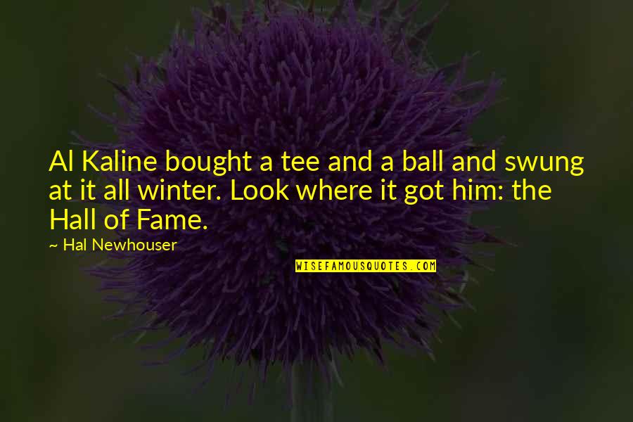 Boodigo Quotes By Hal Newhouser: Al Kaline bought a tee and a ball Boodigo Quotes By Hal Newhouser: Al Kaline bought a tee and a ball