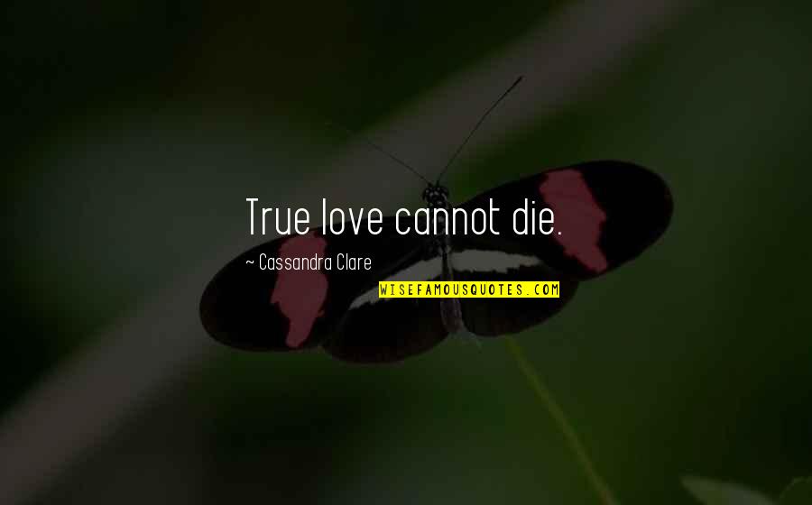 Boodles Gin Quotes By Cassandra Clare: True love cannot die.