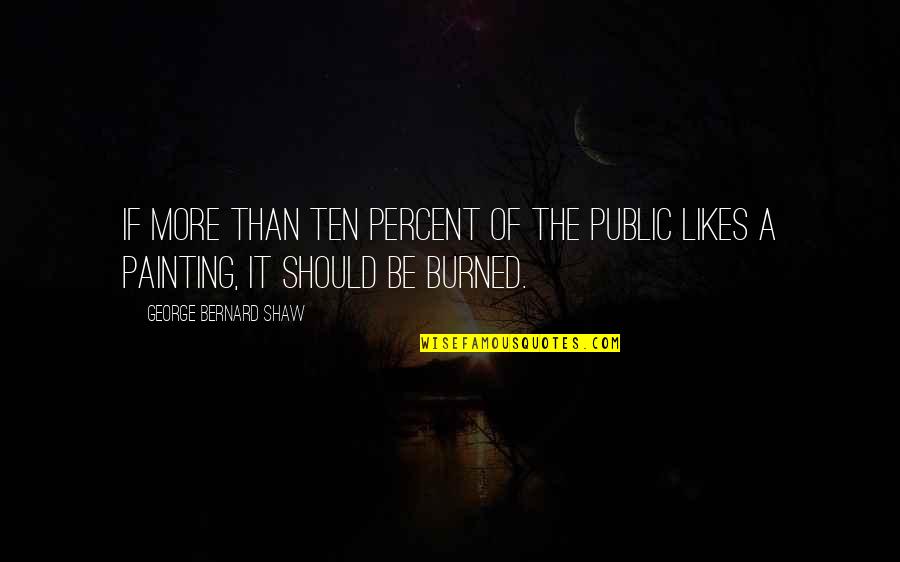 Boogeymen Quotes By George Bernard Shaw: If more than ten percent of the public Boogeymen Quotes By George Bernard Shaw: If more than ten percent of the public