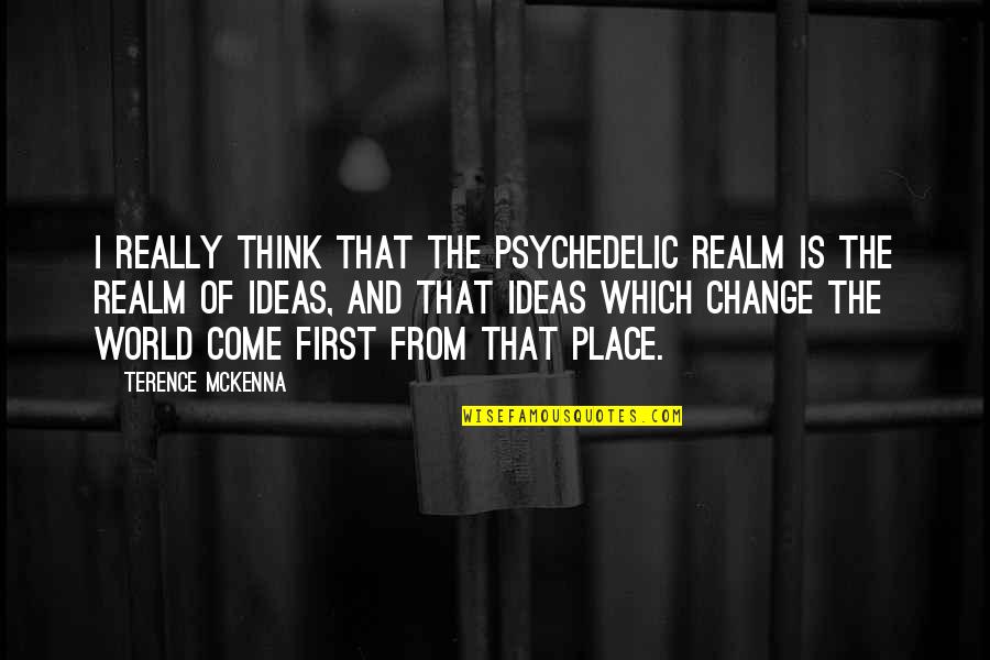 Boojum Brewery Quotes By Terence McKenna: I really think that the psychedelic realm is