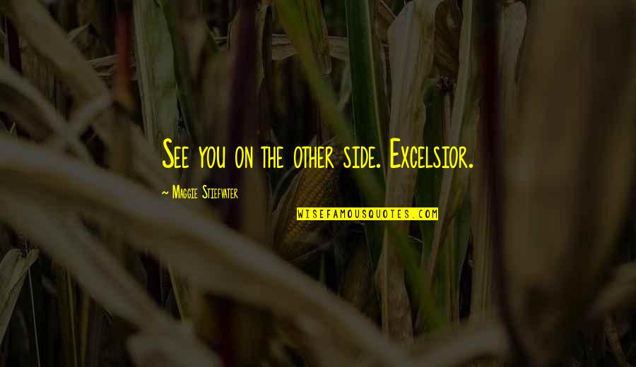 Book 9 The Odyssey Quotes By Maggie Stiefvater: See you on the other side. Excelsior.