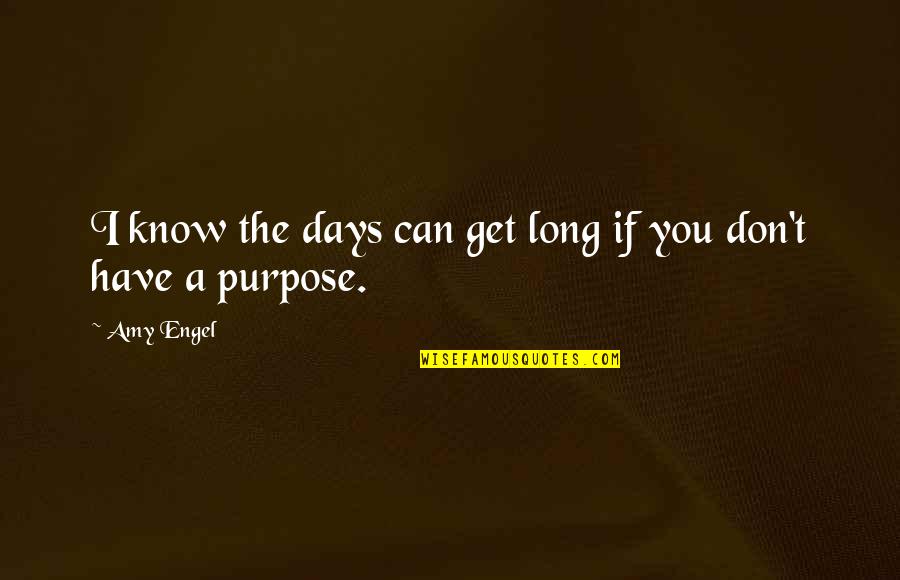 Book Long Quotes By Amy Engel: I know the days can get long if