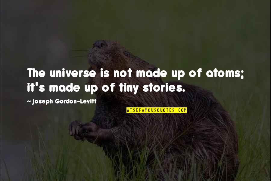 Book Of Embraces Quotes By Joseph Gordon-Levitt: The universe is not made up of atoms;