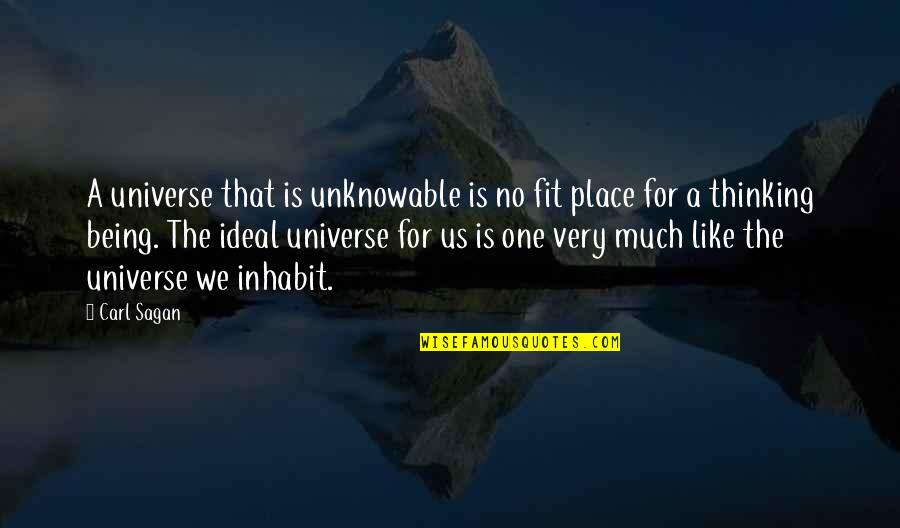 Book Of Kindred Quotes By Carl Sagan: A universe that is unknowable is no fit Book Of Kindred Quotes By Carl Sagan: A universe that is unknowable is no fit