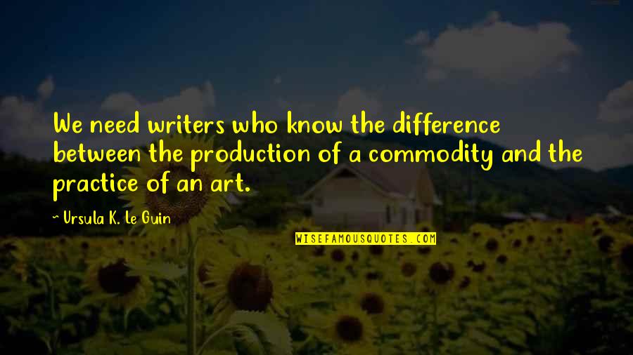Book Writers Quotes By Ursula K. Le Guin: We need writers who know the difference between