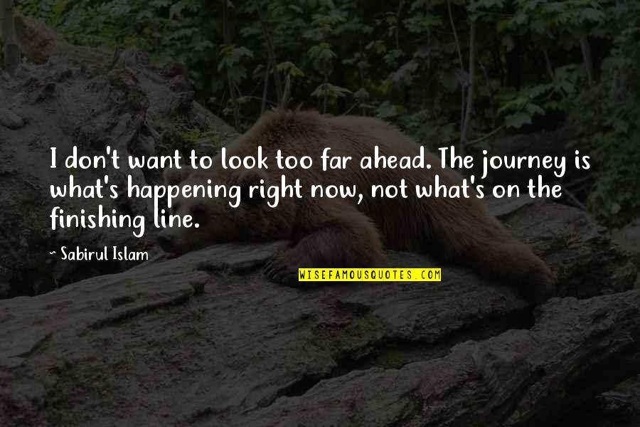 Bookkeeping And Accounting Quotes By Sabirul Islam: I don't want to look too far ahead.