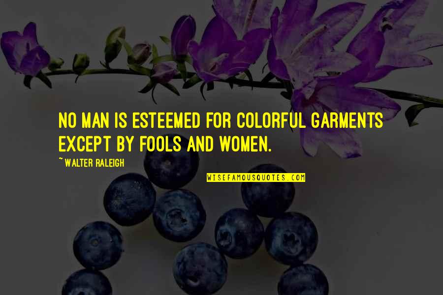 Booklets Of General Plans Quotes By Walter Raleigh: No man is esteemed for colorful garments except Booklets Of General Plans Quotes By Walter Raleigh: No man is esteemed for colorful garments except
