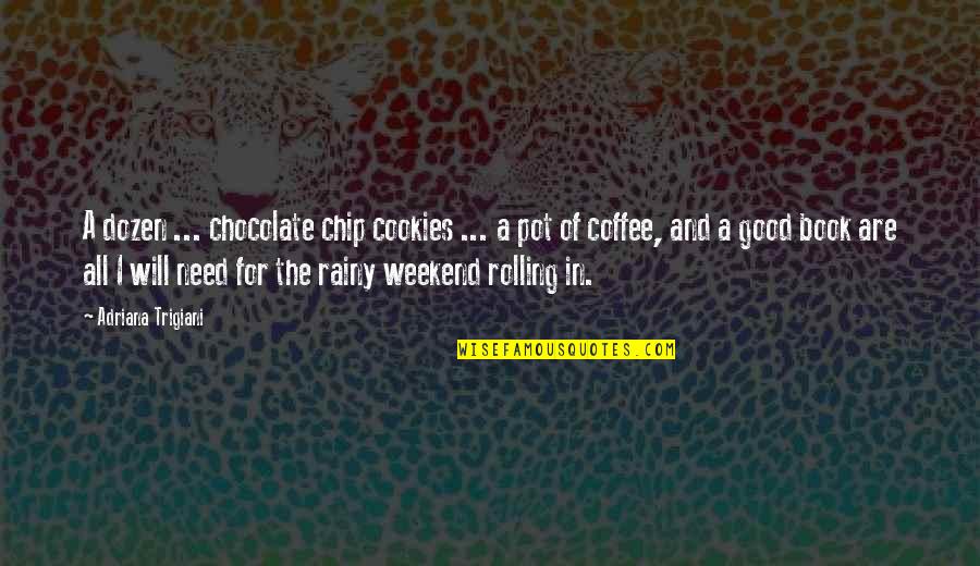 Books And Chocolate Quotes By Adriana Trigiani: A dozen ... chocolate chip cookies ... a