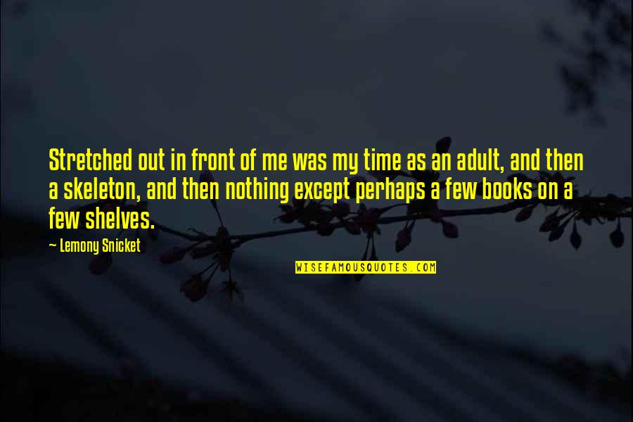 Books And Time Quotes By Lemony Snicket: Stretched out in front of me was my