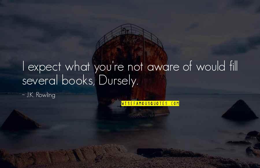 Books On Funny Quotes By J.K. Rowling: I expect what you're not aware of would