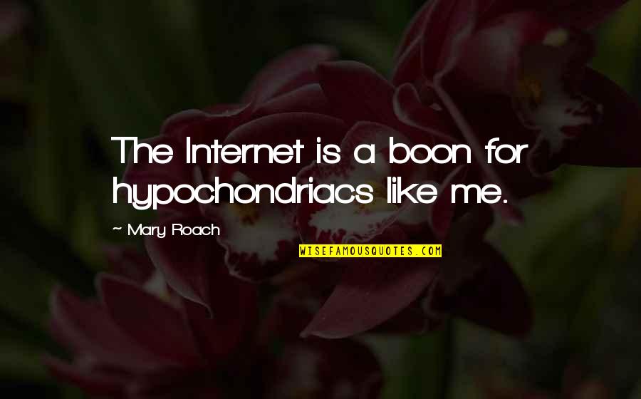 Boon Quotes By Mary Roach: The Internet is a boon for hypochondriacs like