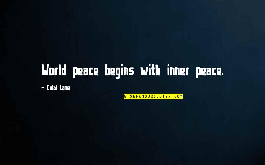 Boondock Saints Proverbs Quotes By Dalai Lama: World peace begins with inner peace.