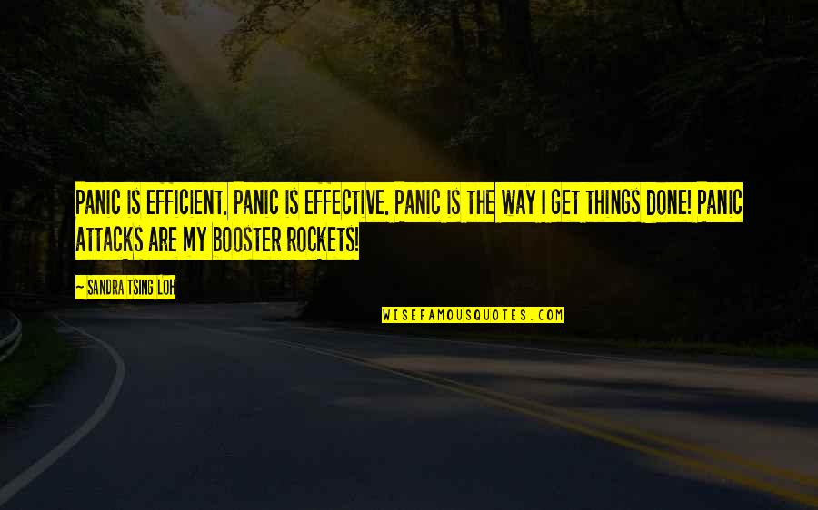 Booster Quotes By Sandra Tsing Loh: Panic is efficient. Panic is effective. Panic is