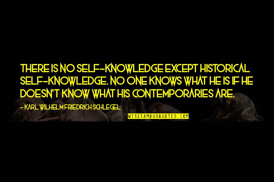 Boots And Souls Quotes By Karl Wilhelm Friedrich Schlegel: There is no self-knowledge except historical self-knowledge. No Boots And Souls Quotes By Karl Wilhelm Friedrich Schlegel: There is no self-knowledge except historical self-knowledge. No