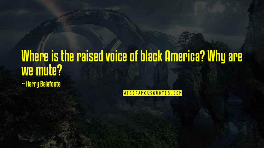 Bootworks Park Quotes By Harry Belafonte: Where is the raised voice of black America?
