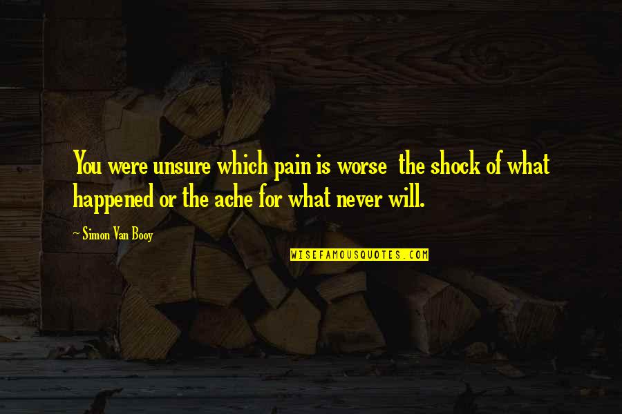 Booy Quotes By Simon Van Booy: You were unsure which pain is worse the