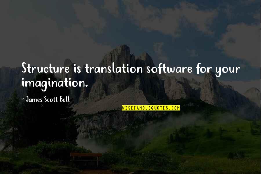 Borat Kazakhstan Quotes By James Scott Bell: Structure is translation software for your imagination.