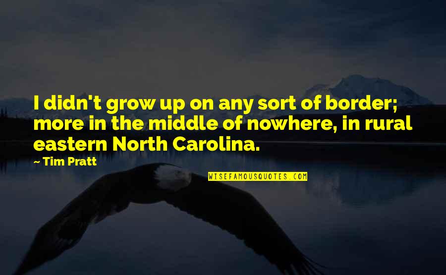 Border On Quotes By Tim Pratt: I didn't grow up on any sort of Border On Quotes By Tim Pratt: I didn't grow up on any sort of