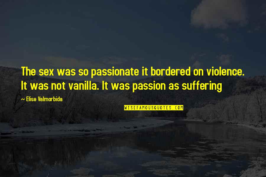 Bordered Quotes By Elise Valmorbida: The sex was so passionate it bordered on