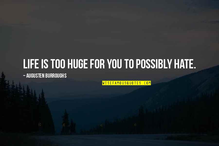Borderlands 2 1340 Quotes By Augusten Burroughs: Life is too huge for you to possibly Borderlands 2 1340 Quotes By Augusten Burroughs: Life is too huge for you to possibly
