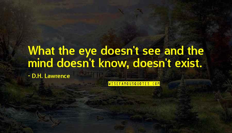 Borderlands 2 1340 Quotes By D.H. Lawrence: What the eye doesn't see and the mind