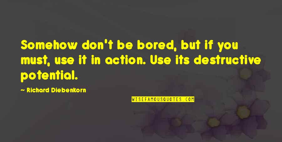 Borderlands 2 Karima Quotes By Richard Diebenkorn: Somehow don't be bored, but if you must,