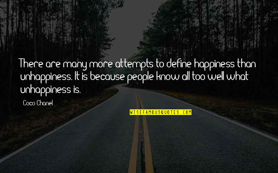 Borderlands Knoxx Quotes By Coco Chanel: There are many more attempts to define happiness