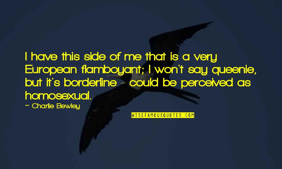 Borderline Quotes By Charlie Bewley: I have this side of me that is