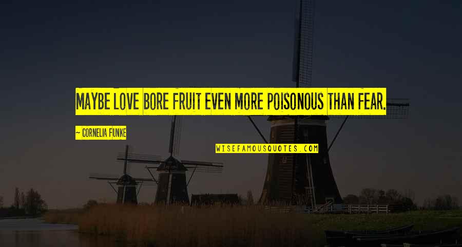 Bore Love Quotes By Cornelia Funke: Maybe love bore fruit even more poisonous than