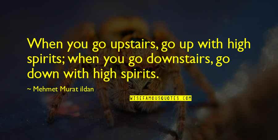 Boreas Backpack Quotes By Mehmet Murat Ildan: When you go upstairs, go up with high