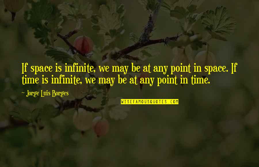 Borges Time Quotes By Jorge Luis Borges: If space is infinite, we may be at