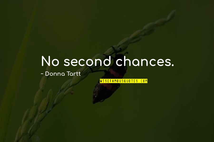 Borillos Quotes By Donna Tartt: No second chances.