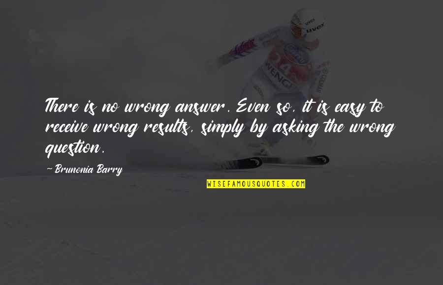 Boring Speeches Quotes By Brunonia Barry: There is no wrong answer. Even so, it