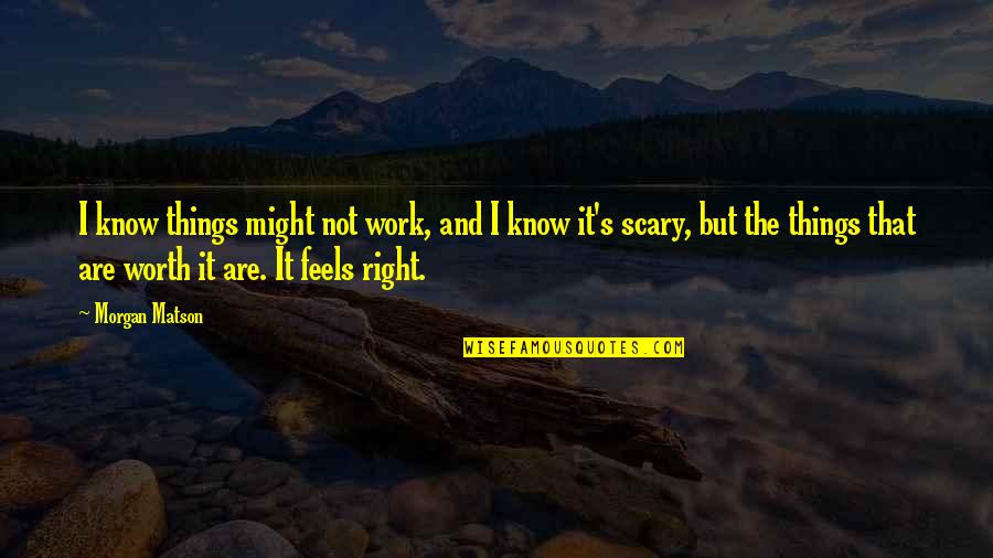 Boring Work Days Quotes By Morgan Matson: I know things might not work, and I