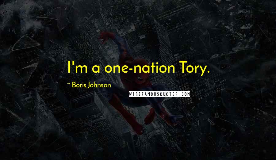 Boris Johnson quotes: I'm a one-nation Tory.