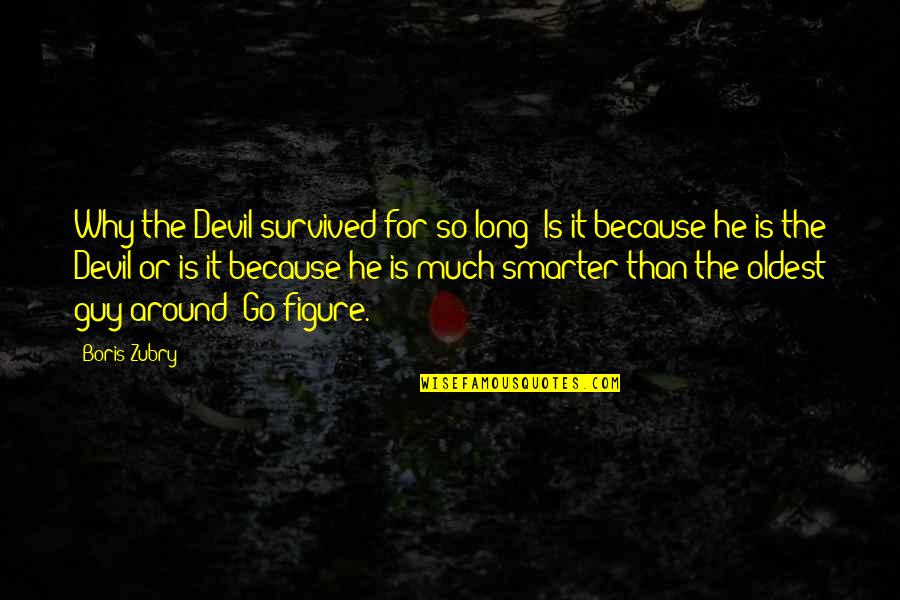 Boris Quotes By Boris Zubry: Why the Devil survived for so long? Is
