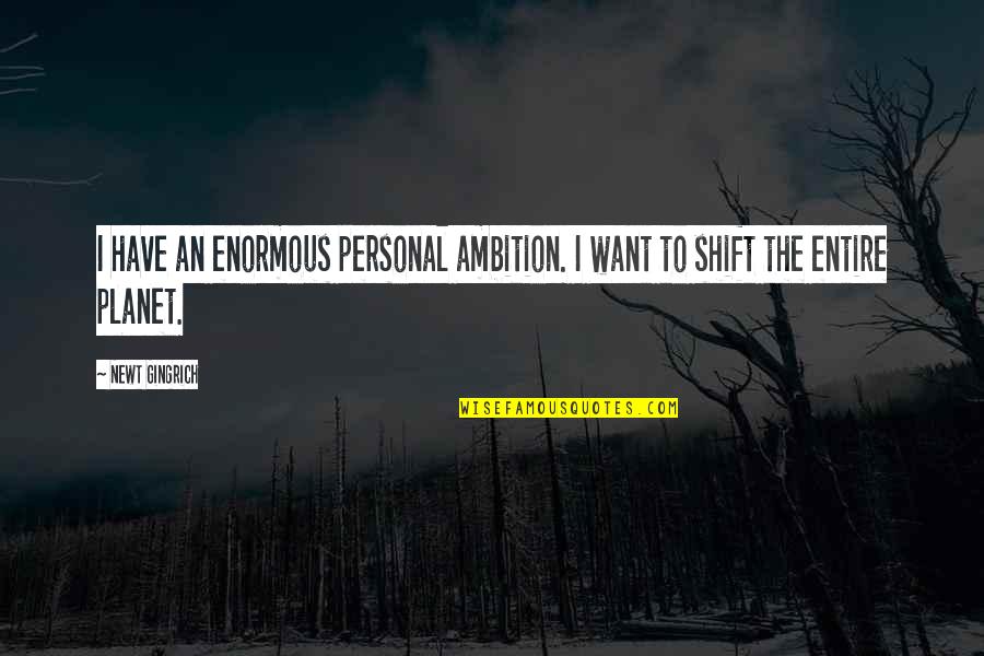 Borivoje Surdilovic Quotes By Newt Gingrich: I have an enormous personal ambition. I want