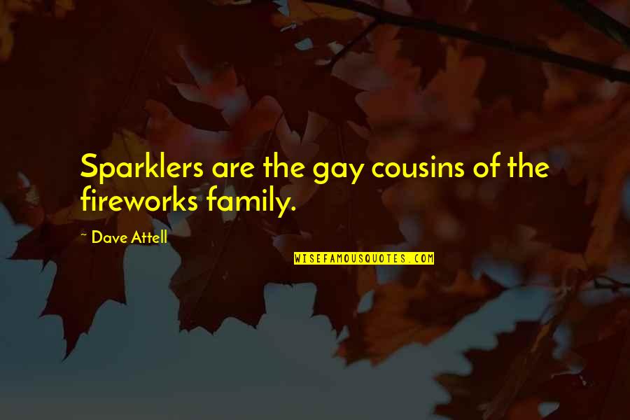 Borjana Mikic Quotes By Dave Attell: Sparklers are the gay cousins of the fireworks