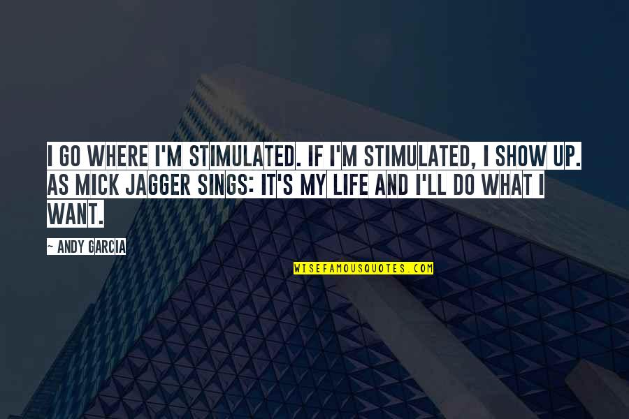 Borkenhagen Terry Quotes By Andy Garcia: I go where I'm stimulated. If I'm stimulated, Borkenhagen Terry Quotes By Andy Garcia: I go where I'm stimulated. If I'm stimulated,
