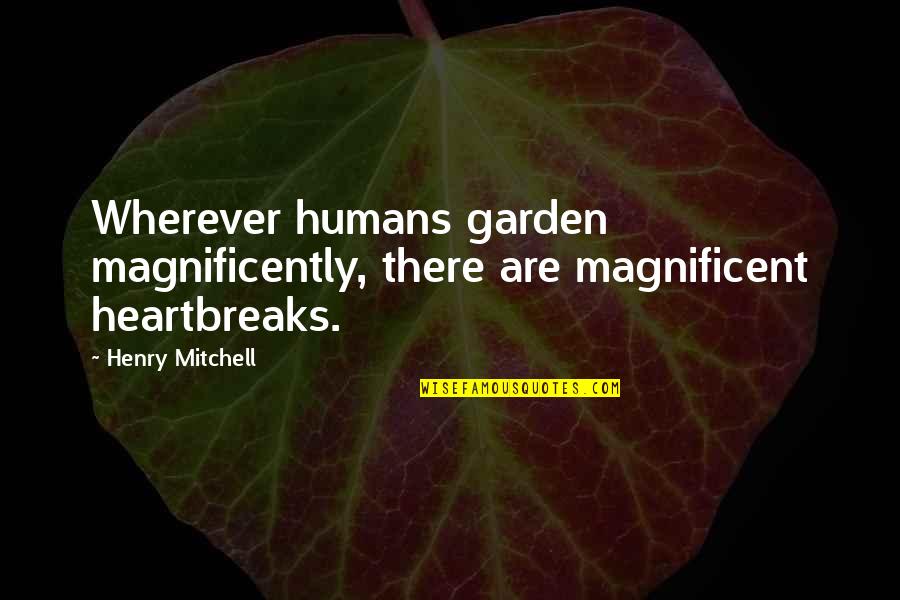 Born Cute Quotes By Henry Mitchell: Wherever humans garden magnificently, there are magnificent heartbreaks.